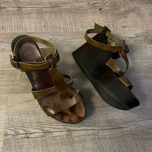 Brown Wedge Sandals